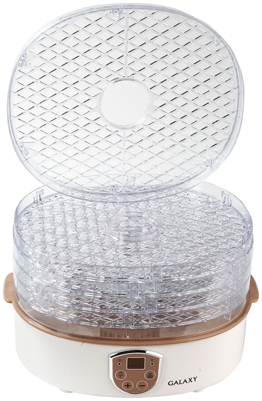 Сушилка для овощей Galaxy GL2637, 350 Вт, Белый/Коричневый детальное изображение - 2