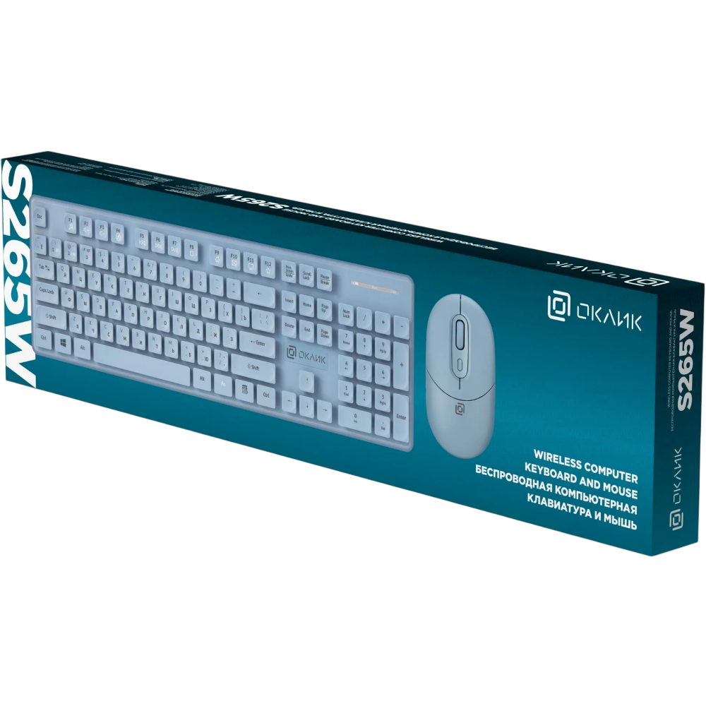 Клавиатура + мышь Oklick S265W, Голубой детальное изображение - 2