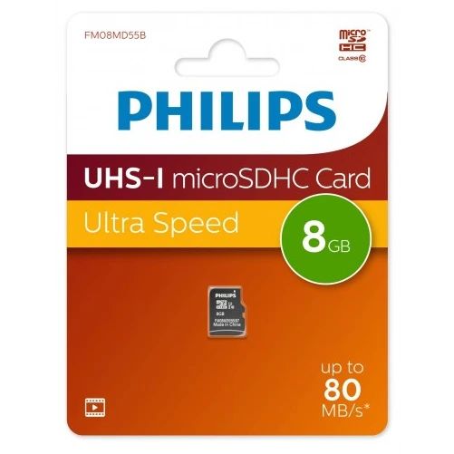 Карта памяти Philips MicroSD (FM08MD55B), 8 Гб детальное изображение - 1