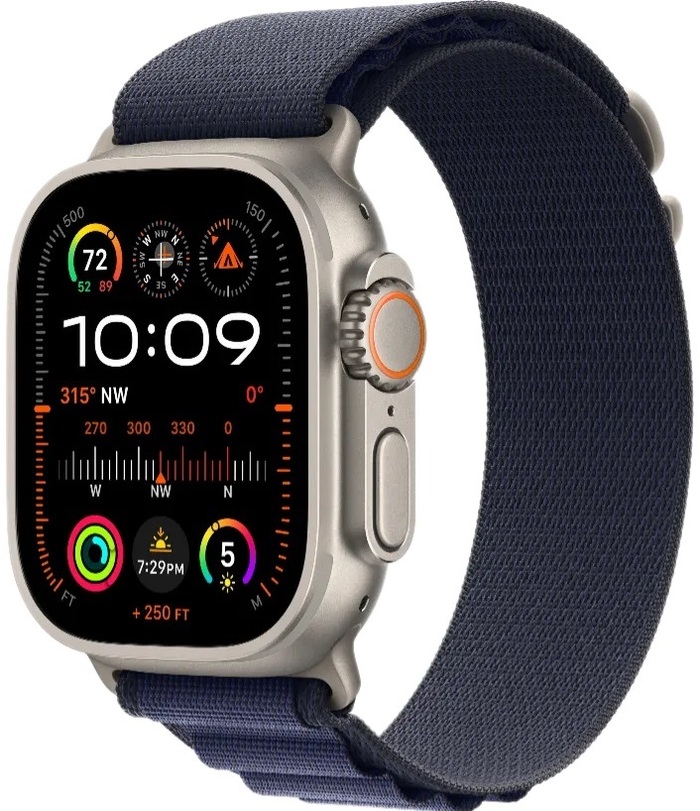 Умные часы Apple Watch Ultra 2 2024, 49 мм, Natural Titanium case with Blue Alpine Loop №1