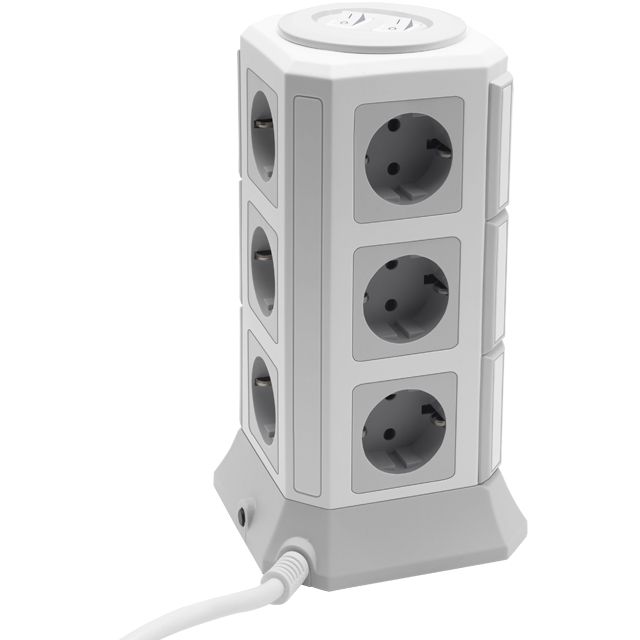 Сетевой фильтр Ritmix RM-2123C, 2 м, Белый детальное изображение - 2
