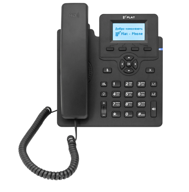 VoIP-телефон Flat-Pro Flat-Phone C10, Черный детальное изображение - 1