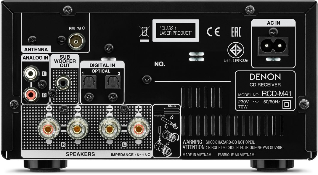 CD-проигрыватель Denon RCD-M41, Черный детальное изображение - 2