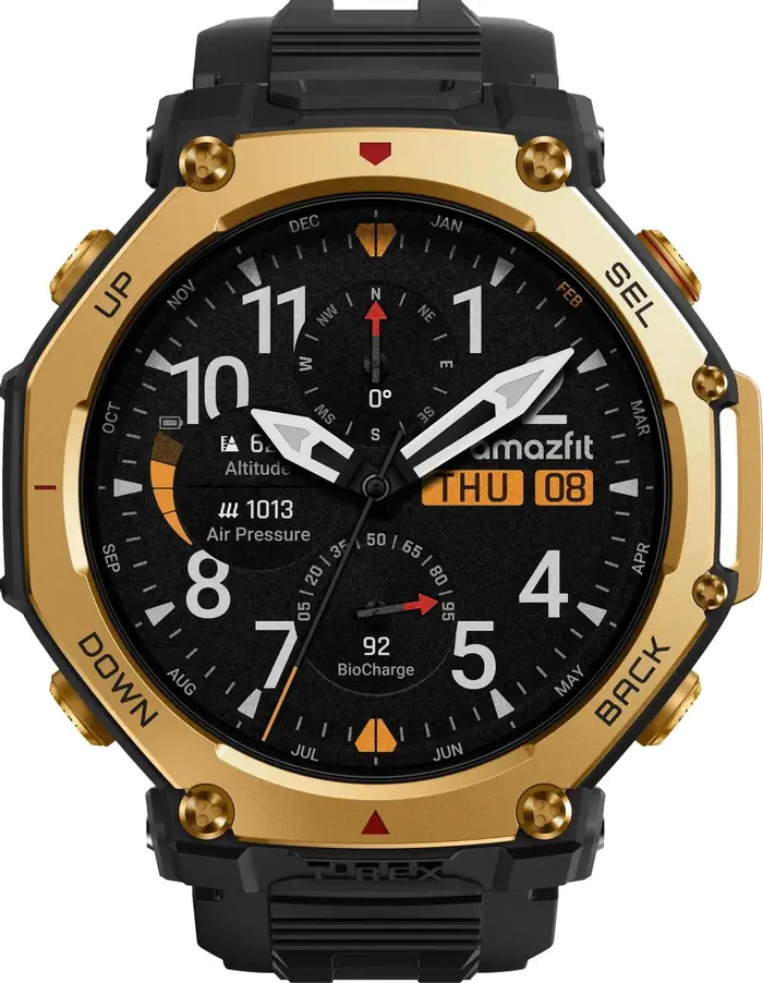 Смарт-часы Amazfit T-Rex 3 Pro 48 мм, Черный/Золотой №5