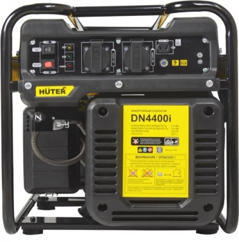 Генератор бензиновый HUTER DN4400i 64/10/5, 3.3 кВт, Желтый детальное изображение - 2