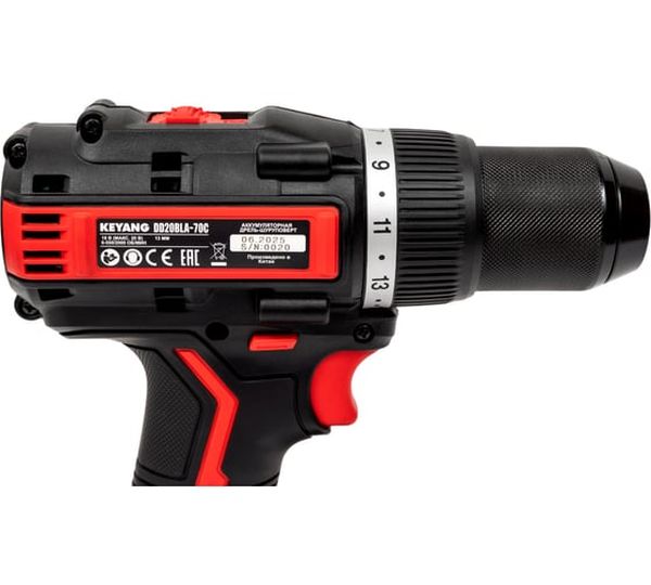 Аккумуляторная дрель-шуруповерт KEYANG DD20BLA-70C (Set), 18 В, 70 Нм, 5 А·ч  детальное изображение - 6