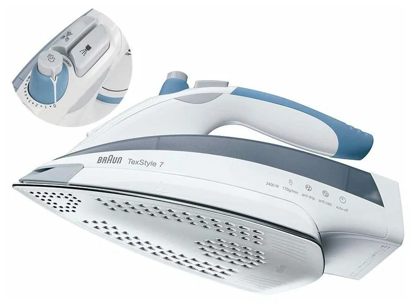 Утюг Braun TexStyle 7 SI 725, Голубой детальное изображение - 3