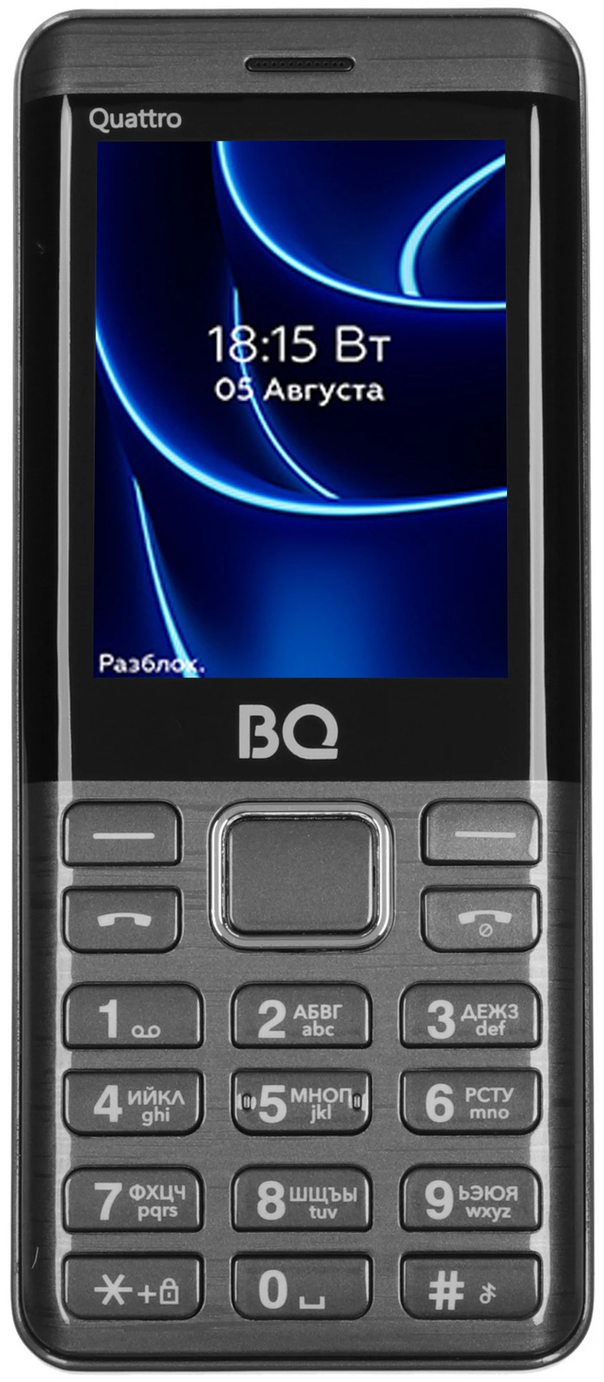 Мобильный телефон BQ 2453 Quattro, 32 Мб, Серый, Micro SIM + Mini SIM детальное изображение - 4