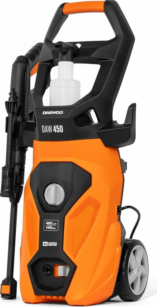 Мойка высокого давления DAEWOO DAW 450, 1.9 кВт, 145 бар, Оранжевый/Черный №1