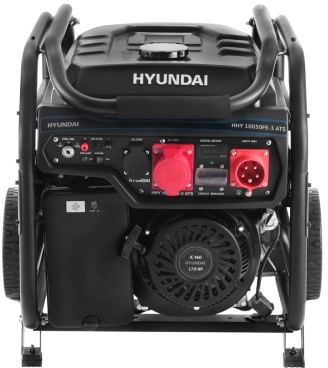 Генератор бензиновый HYUNDAI HHY 10050FE-3 ATS, 7.5 кВт, Черный детальное изображение - 2