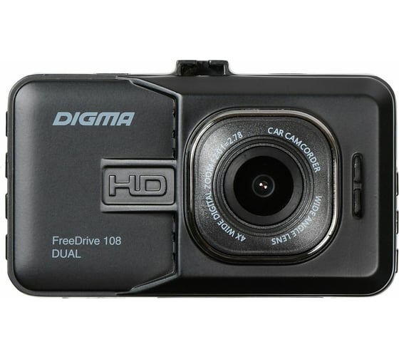 Видеорегистратор DIGMA FreeDrive 108 DUAL, 2-х канальный, 1920x1080 Full HD dpi, MicroSD, 32 ГБ, Черный детальное изображение - 1