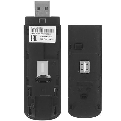 Модем ZTE MF833N 2G/3G/4G USB Firewall, внешний, Черный детальное изображение - 3