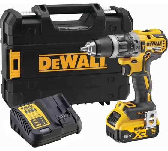 Аккумуляторная ударная дрель-шуруповерт DeWALT DCD796P1-QW, 18 В, 70 Нм, 5 А·ч детальное изображение - 1