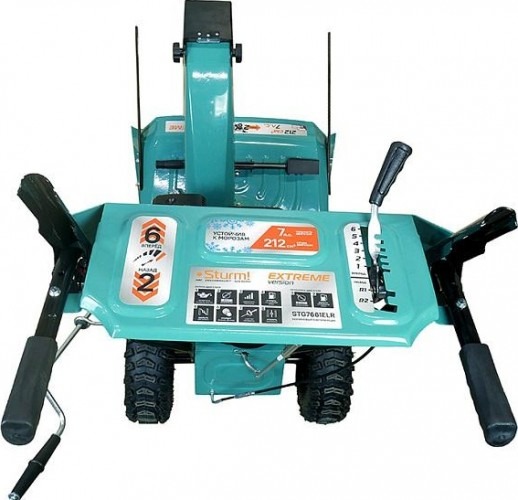 Снегоуборщик бензиновый Sturm STG7661ELR электро старт, фара, 7 л.с., 5150 Вт, Голубой/Черный детальное изображение - 4