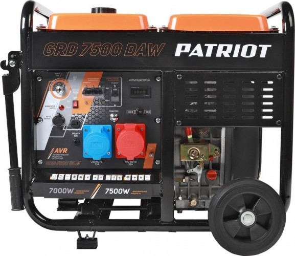 Генератор дизельный с воздушным охлаждением PATRIOT GRD 7500DAW 472732275, открытый, 6.5 кВт, Черный детальное изображение - 7