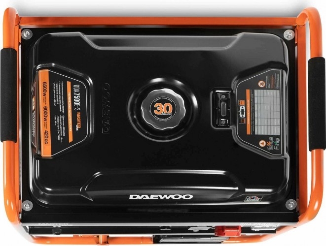 Генератор бензиновый DAEWOO GDA 7500E-3, 6 кВт, Оранжевый детальное изображение - 7