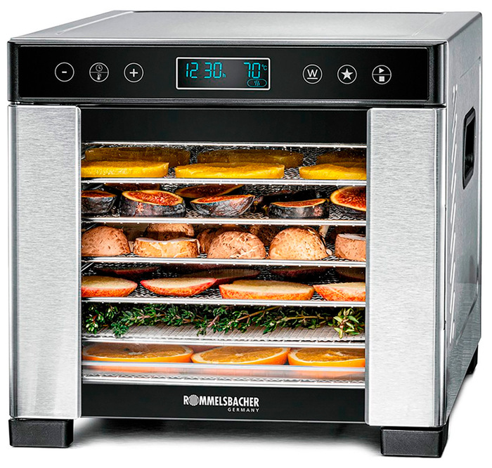 Сушилка для фруктов Rommelsbacher DA 650, 600 Вт, Серебристый №1