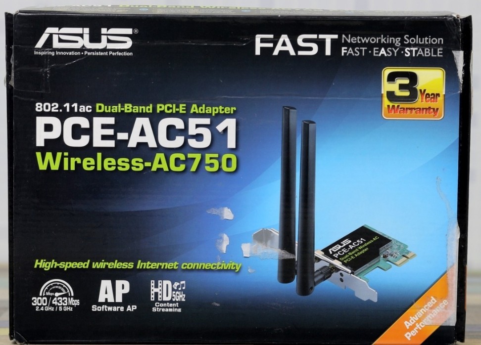 Wi-Fi адаптер Asus PCE-AC51 детальное изображение - 6