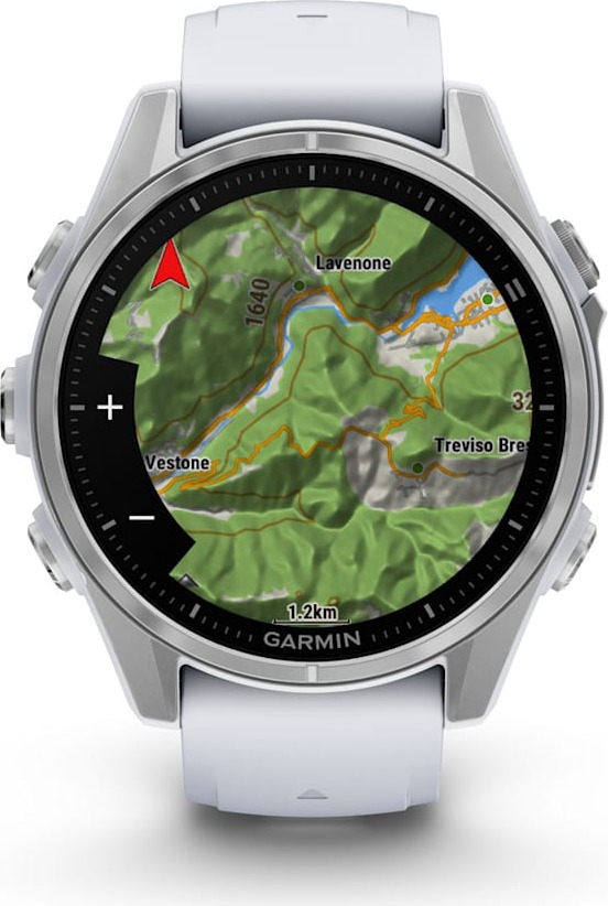Смарт-часы Garmin Fenix 8 AMOLED 43 мм, Серебристый корпус, белый ремешок детальное изображение - 6
