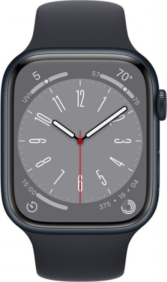 Умные часы Apple Watch Series 8 Midnight Aluminum, Midnight Sport Band 41 мм, Темная ночь детальное изображение - 2