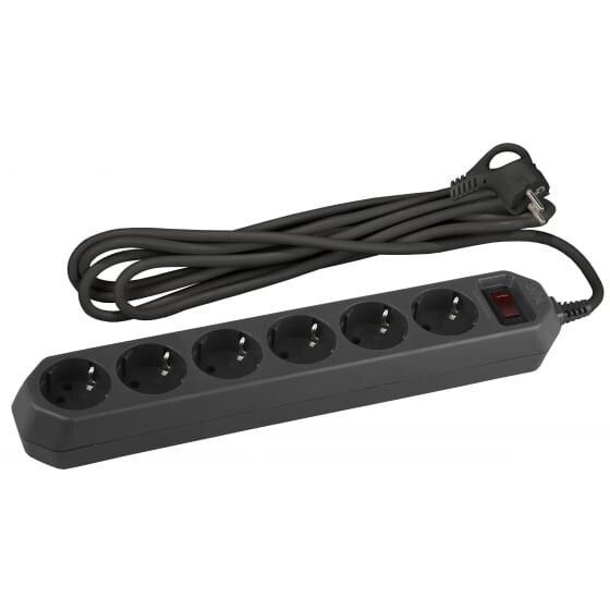 Сетевой фильтр ЭРА USF-6es-5m-B-BOX, 5 м, Черный детальное изображение - 1