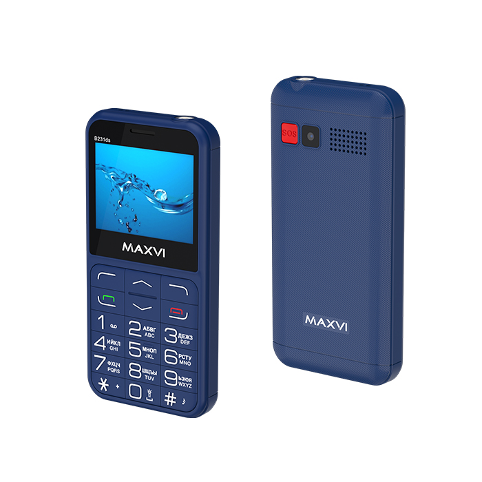 Мобильный телефон MAXVI B231ds, 32 Мб, Синий, Dual mini-SIM детальное изображение - 5