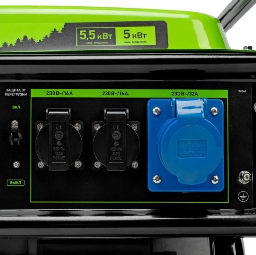 Генератор бензиновый СИБРТЕХ БС-6500 94546, 5.5 кВт, Зеленый детальное изображение - 9