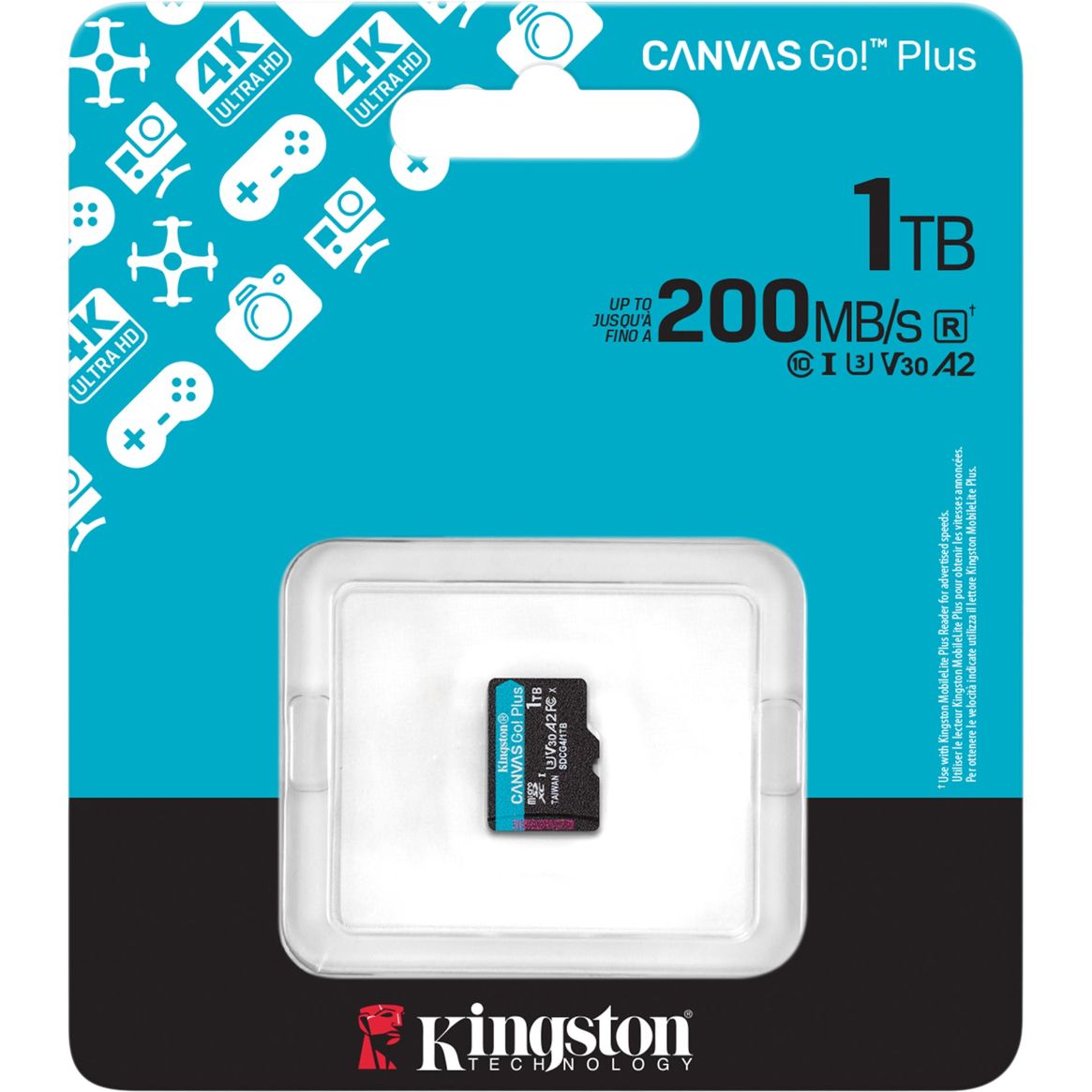 Карта памяти Kingston Canvas Go! Plus MicroSD (SDCG4/1TBSP), 1 Тб детальное изображение - 3