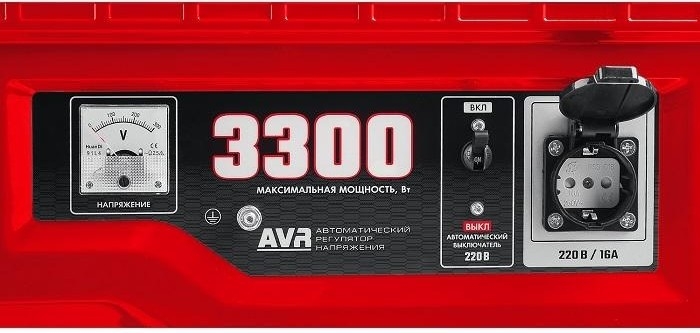 Генератор бензиновый ЗУБР СБ-3300Е, 3 кВт, Красный детальное изображение - 5