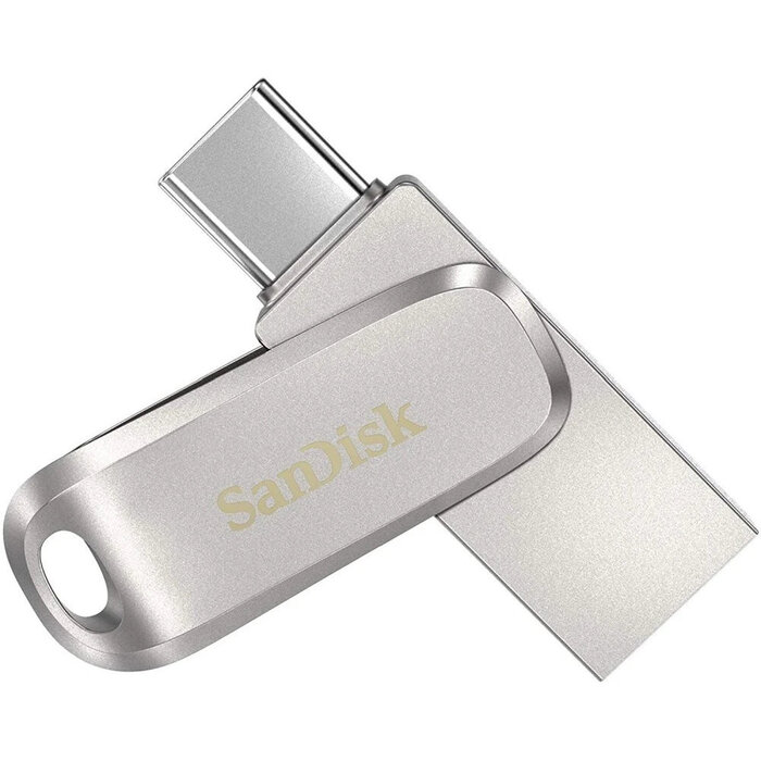 USB Flash накопитель SanDisk Ultra Dual Drive Luxe (SDDDC4-064G-G46) 64 ГБ, серебряный №2