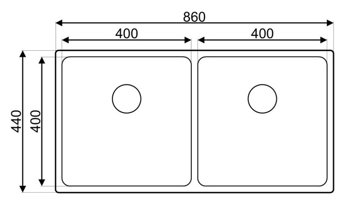 Кухонная мойка ASIL AS 380  №2