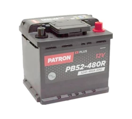 Аккумулятор PATRON PLUS 12 В, Обратная полярность, PB52-480R, 100 А*ч детальное изображение - 1