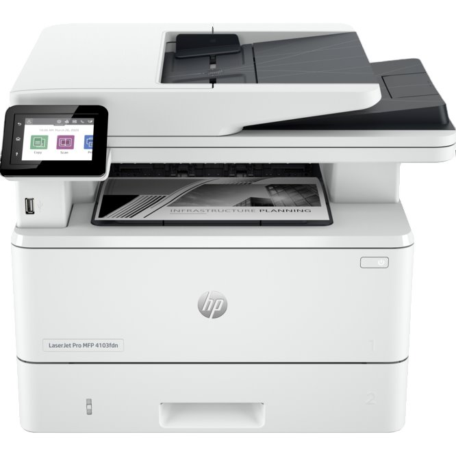 МФУ HP LaserJet Pro 4103fdn, 2Z628A, Белый детальное изображение - 3