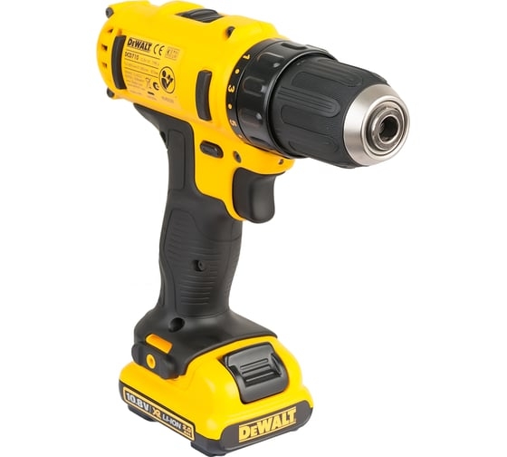 Аккумуляторная дрель-шуруповерт DeWALT DCD710D2-QW, 10.8 В, 24 Нм, 2 А·ч детальное изображение - 2