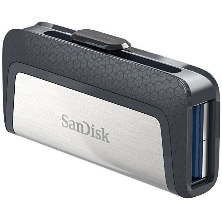 USB Flash накопитель SanDisk Ultra Dual Type-C (SDDDC2-256G-G46) 256 ГБ, серебряный детальное изображение - 3