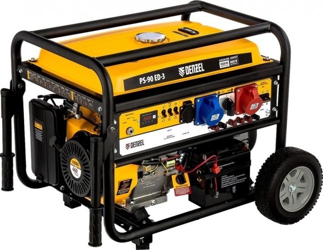 Генератор бензиновый Denzel PS 90 ED-3 946944, 7 кВт, Желтый детальное изображение - 5