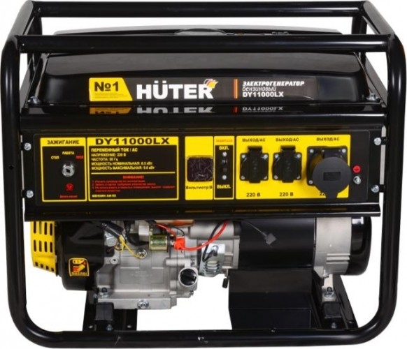 Генератор бензиновый HUTER DY11000LX 64/1/72, 8.5 кВт, Черный детальное изображение - 2