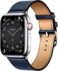 Смарт-часы Apple Watch Hermes Series 10 46 мм, Silver Titanium Case with Navy Single Tour, Серебристый/Синий вариант - 1