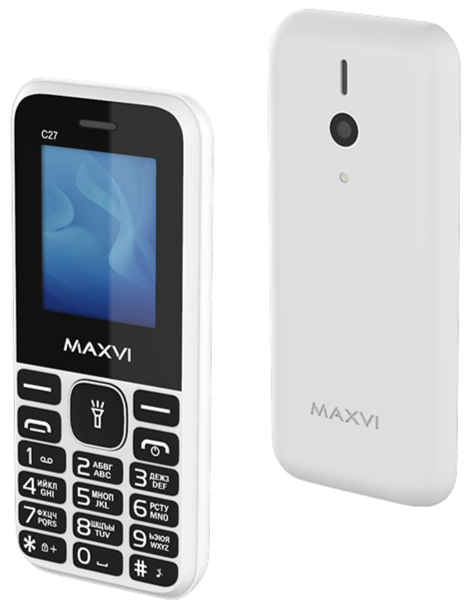 Мобильный телефон MAXVI C27, 32 Мб, Белый, Dual micro-SIM детальное изображение - 1