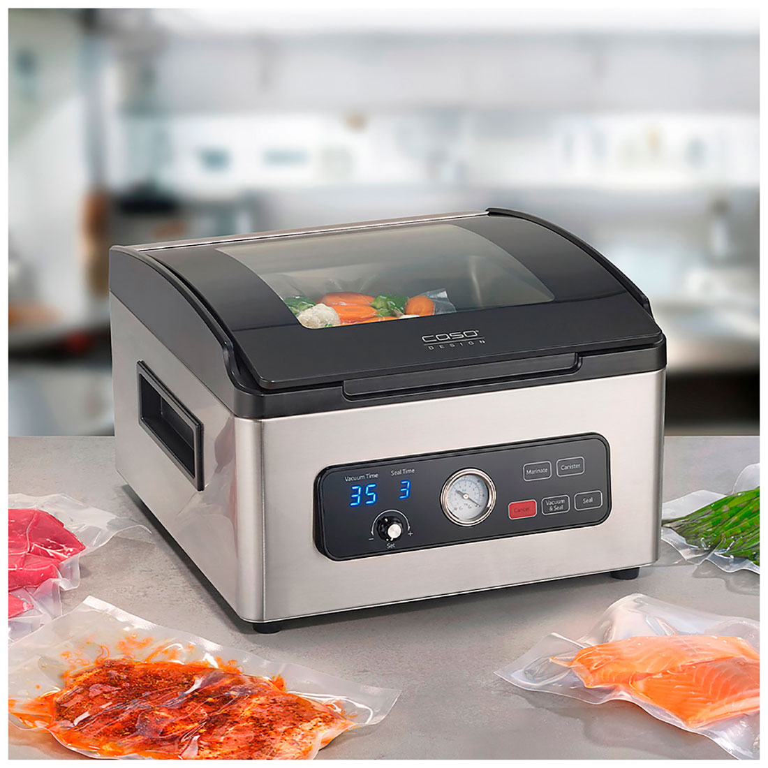 Вакуумный упаковщик камерный Caso VacuChef 700, Серебристый детальное изображение - 2