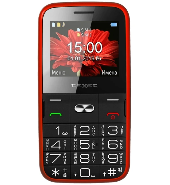 Мобильный телефон Texet TM-B227, 32 Мб, Красный, Dual mini-SIM детальное изображение - 7