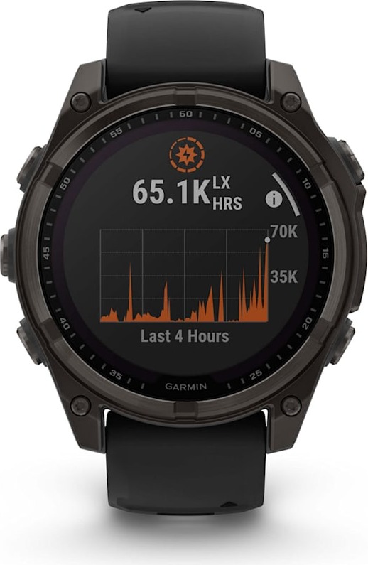 Смарт-часы Garmin Fenix 8 Solar Sapphire DLC, 47 мм, титановый угольно-серый с черным ремешком детальное изображение - 8