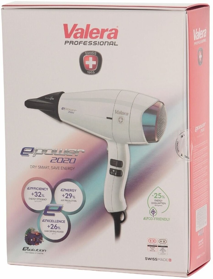Фен Valera EPower 2020 Pure White Rotocord (EP 2020D RC PW) №5