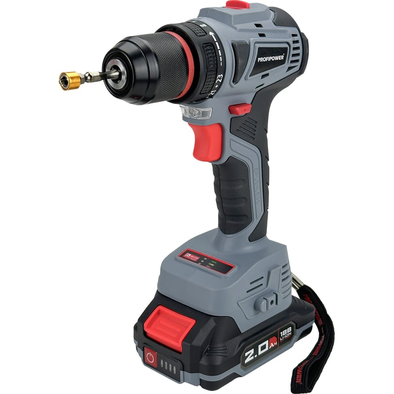 Аккумуляторная дрель-шуруповерт Profipower MKBL-18B T0056, 18 В, 45 Нм, 2 А·ч детальное изображение - 1