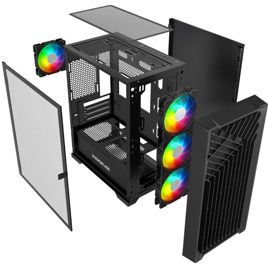 Корпус Powercase Mistral Micro X4B, Черный детальное изображение - 4