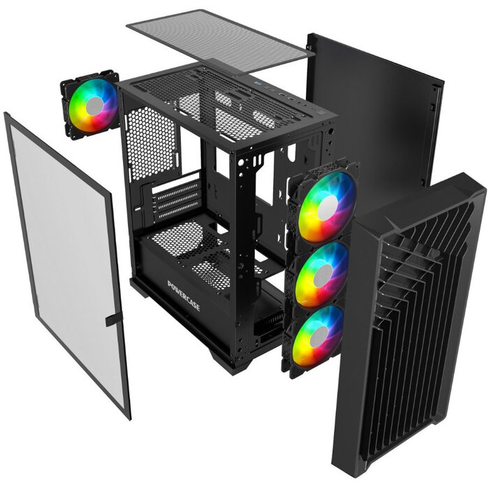 Корпус Powercase Mistral Micro X4B, Черный №4