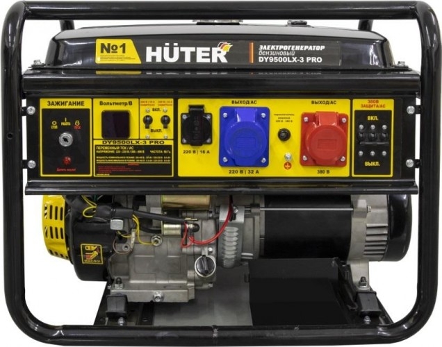 Генератор бензиновый HUTER DY9500LX-3 PRO 64/1/77, 7.8 кВт, Черный детальное изображение - 3