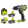 Аккумуляторная дрель-шуруповерт Ryobi R18DDBL-LL15S ONE+ 5133002532, 18 В, 60 Нм, 1.5 А·ч  вариант - 1