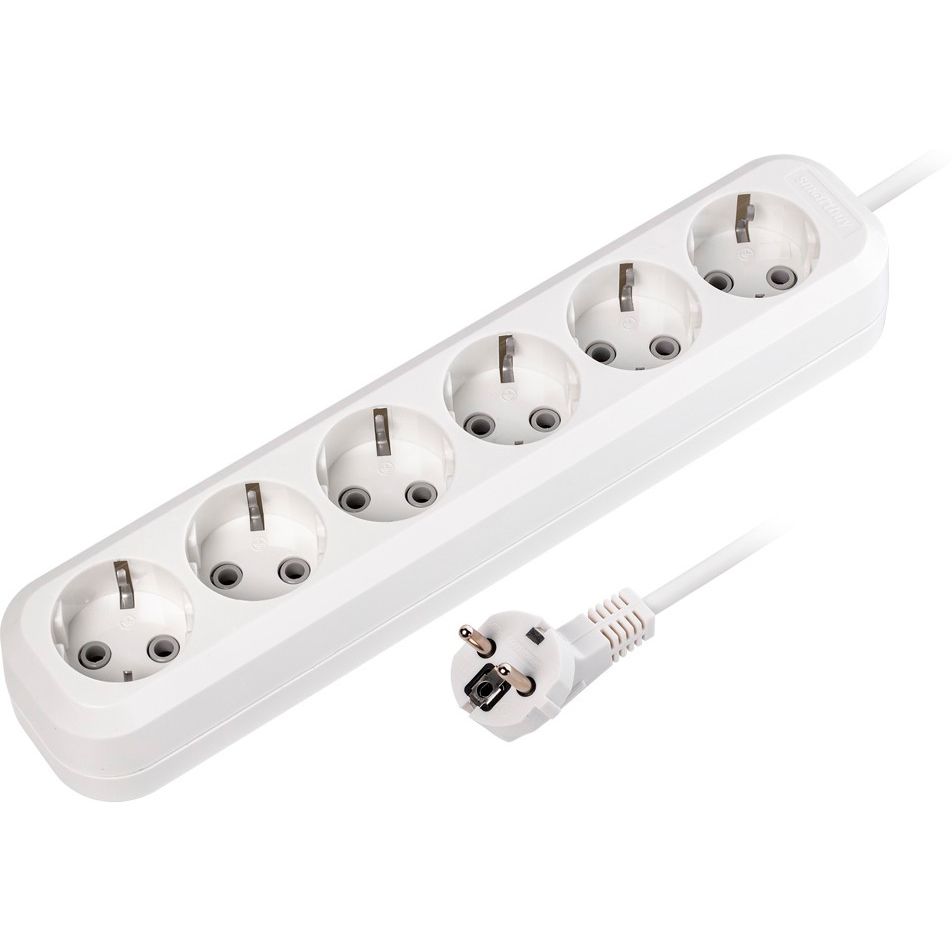 Сетевой удлинитель SmartBuy SBE-16-6-03-Z, 3 м, Белый детальное изображение - 1