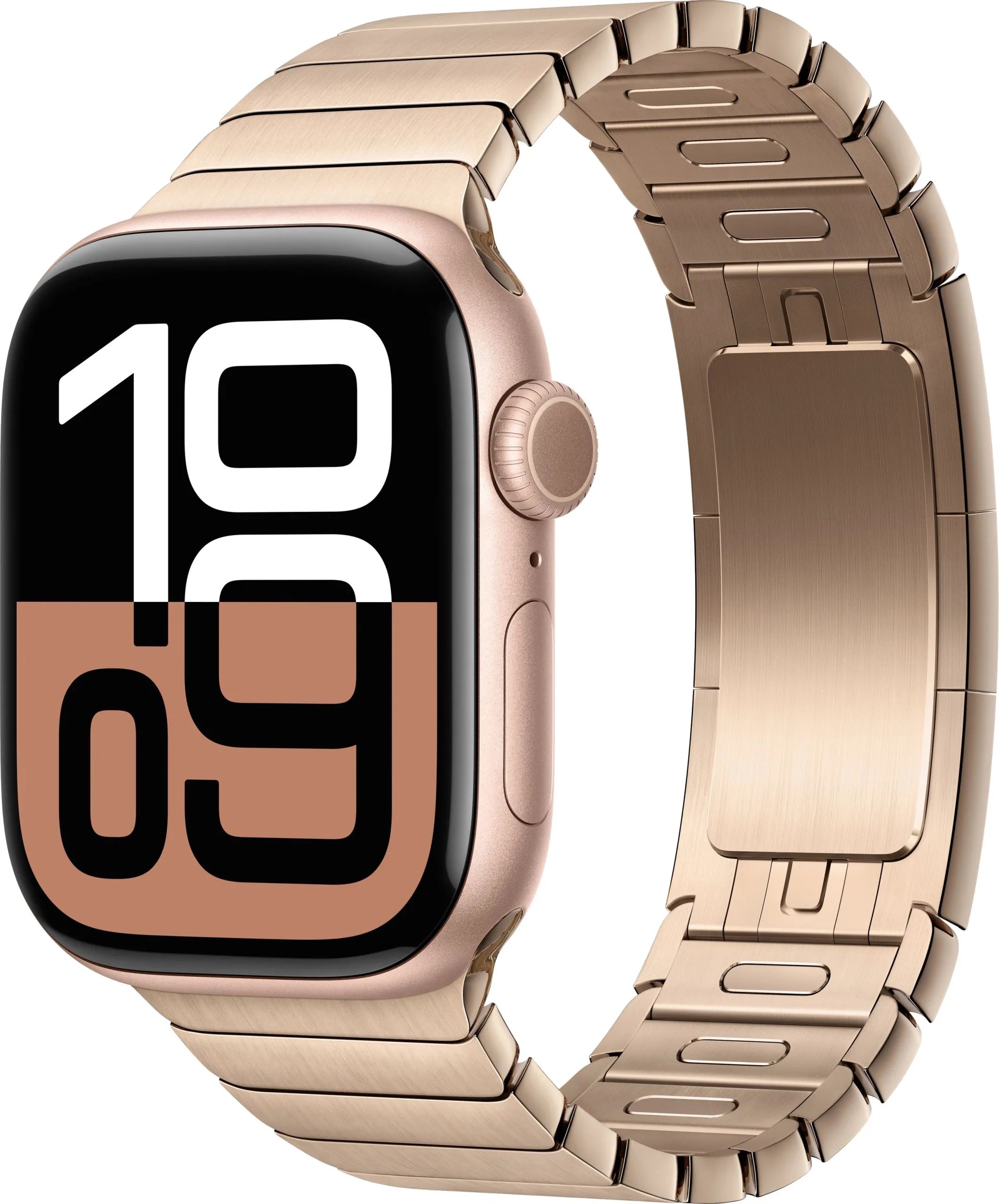 Умные часы Apple Watch Series 10 42 мм, Rose Gold Aluminium Case with Gold Link Bracelet детальное изображение - 1